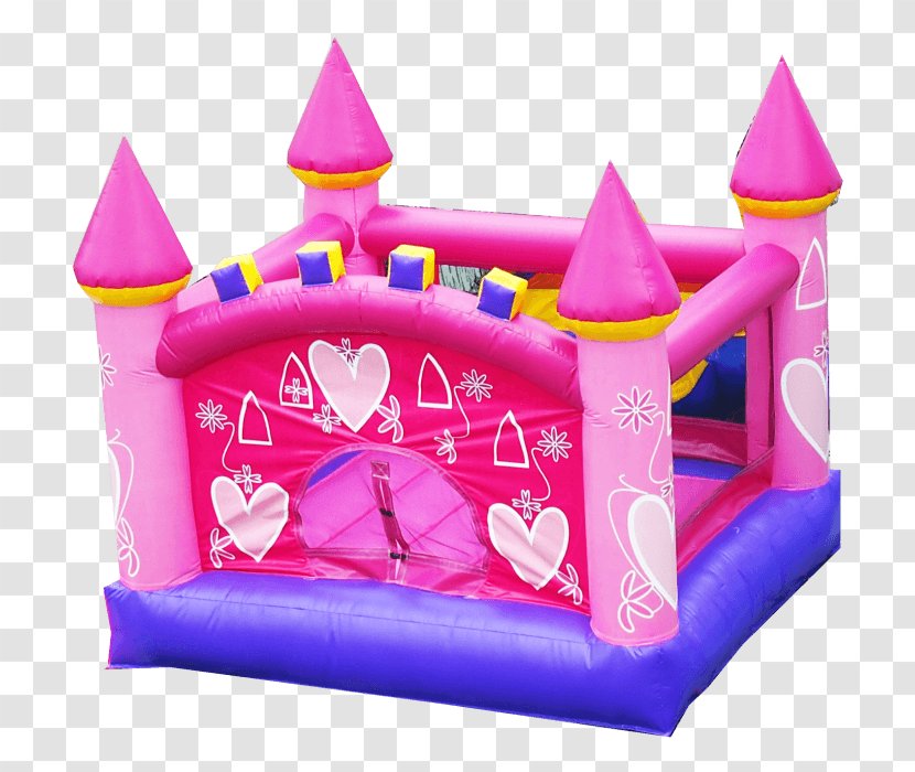 Inflatable Castle Trampoline Pink Toy Transparent PNG