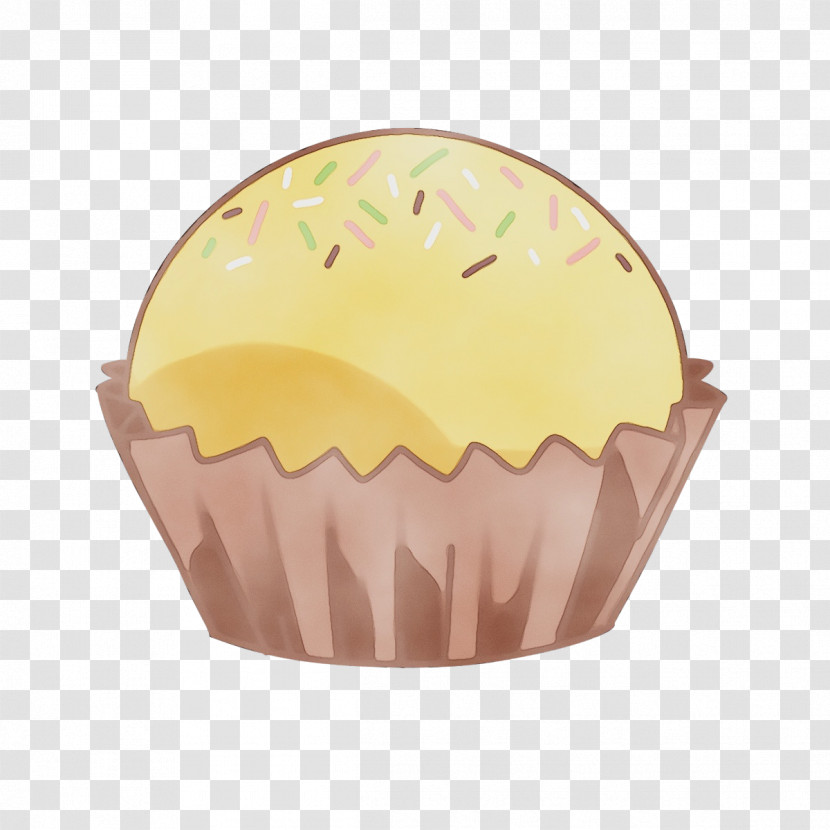 Muffin Baking Cup Yellow Baking Transparent PNG