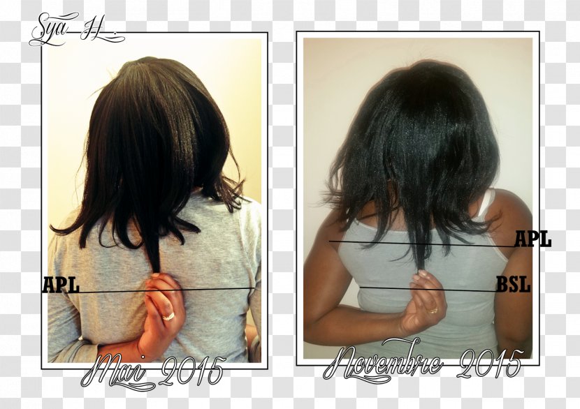 Long Hair Coloring Bangs Step Cutting - Black Transparent PNG