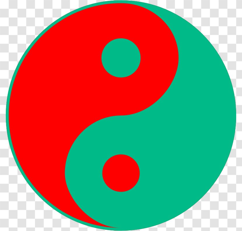 Green Red Yin And Yang Clip Art - Smile - Cyan Transparent PNG