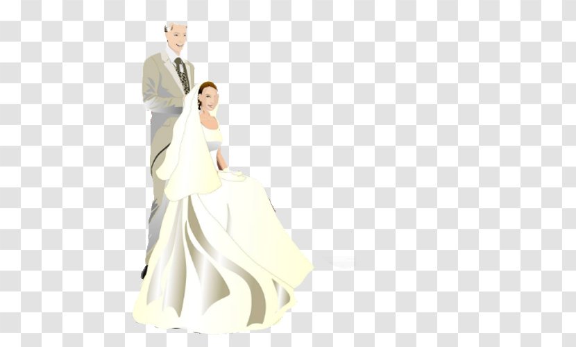 Wedding Dress Bridegroom - Figurine - Pure Color White Dream Transparent PNG