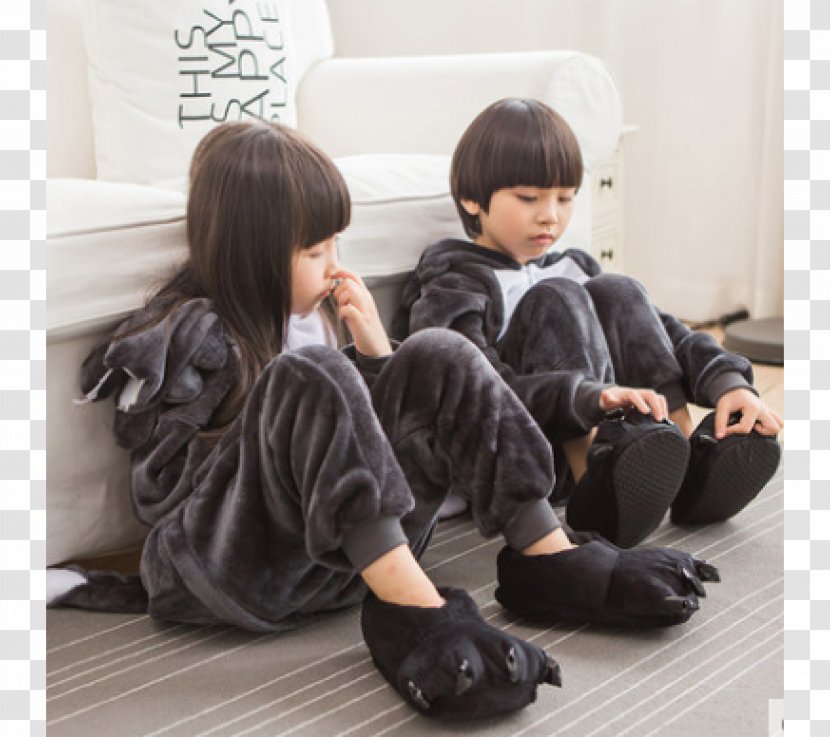 Pajamas Child Costume Clothing Gray Wolf - Silhouette - Pajama Details Transparent PNG