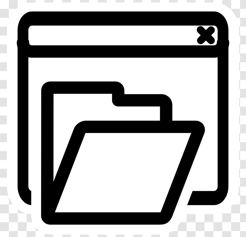 Desktop Wallpaper Directory Clip Art - Black And White Transparent PNG