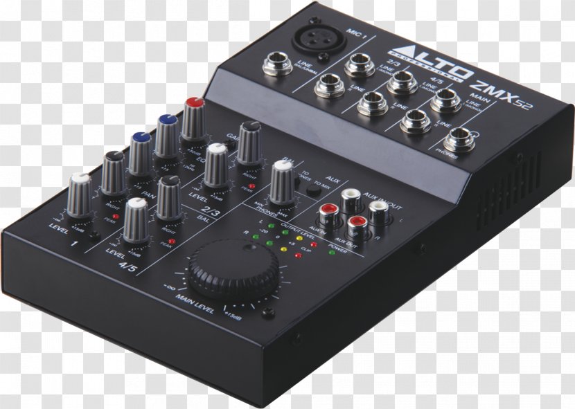 Audio Mixers Sound Reinforcement System Mixing Alto ZMX52 Live 802 - Heart - Pioneer Zephyr Transparent PNG