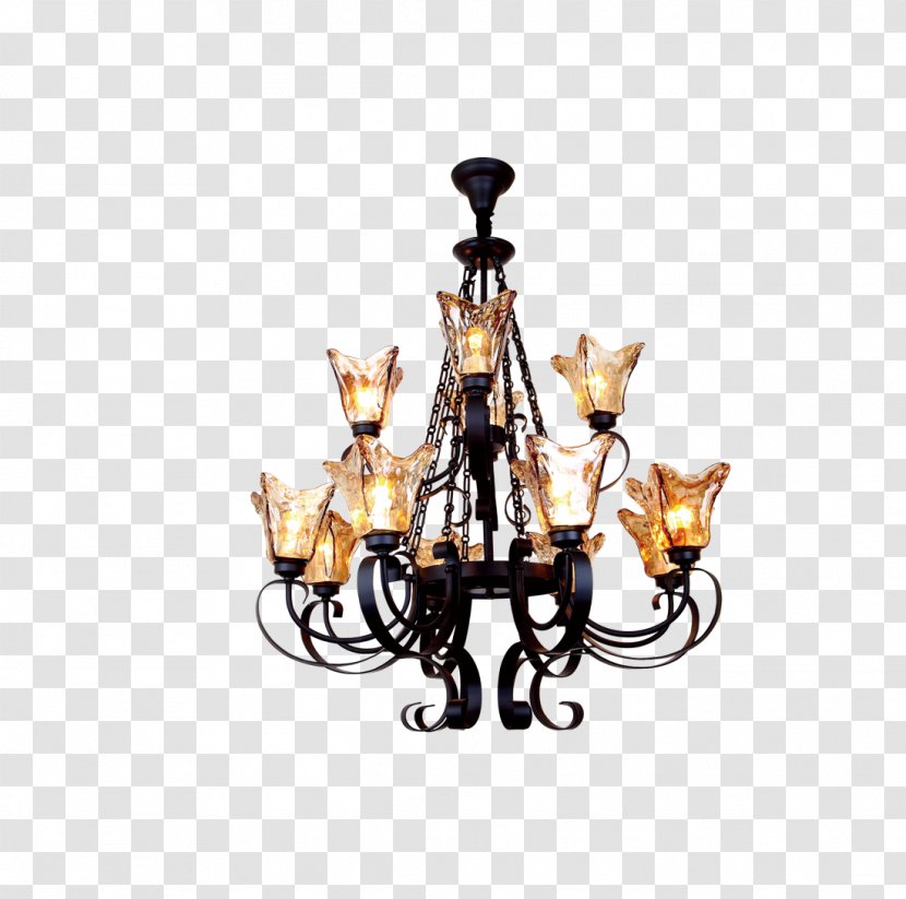 Chandelier Lamp Download - Editing - Rome Continental Iron Retro Lights Pictures Transparent PNG