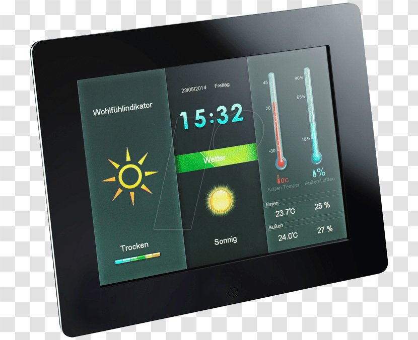 Digital Photo Frame Intenso GmbH Data Picture Frames Display Resolution - Gadget - Weather Station Transparent PNG