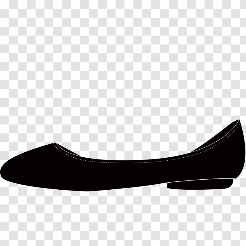 Ballet Flat Shoe - Black - Footwear Transparent PNG