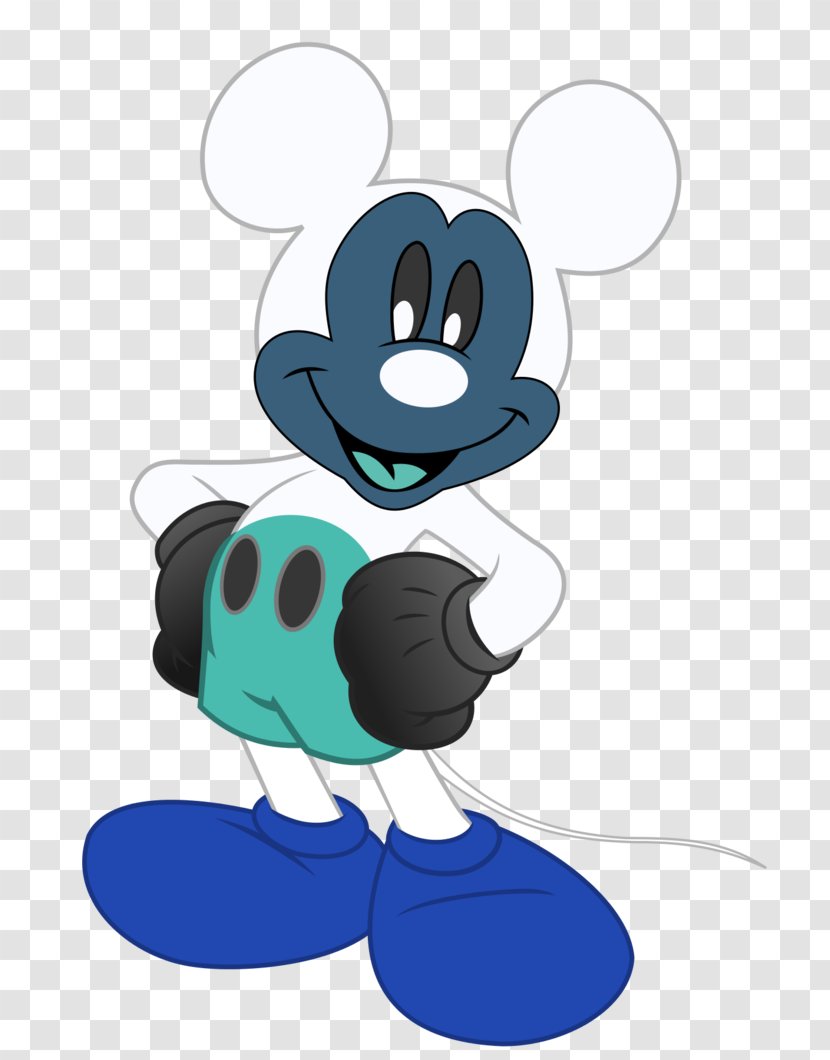 Mickey Mouse Digital Art Clip - Fictional Character - Positiv And Negativ Transparent PNG