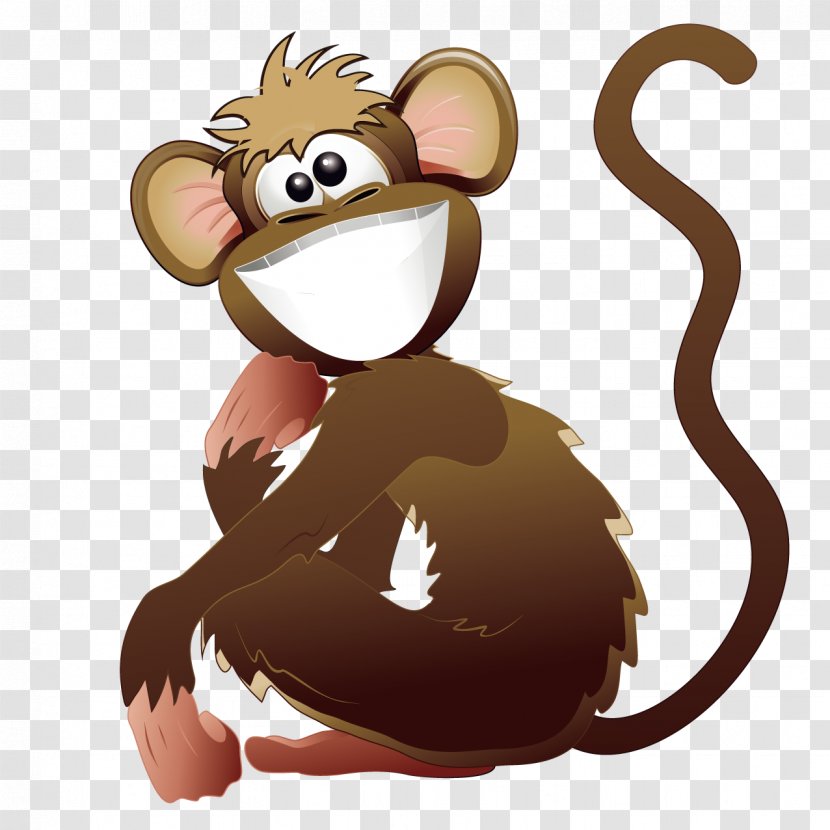 Laughter Cartoon - Rodent - Lovely Mouth Monkey Transparent PNG