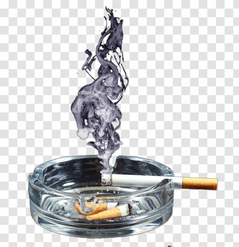 Ashtray Cigarette Tobacco Smoking - Heart - Cigarettes Transparent PNG