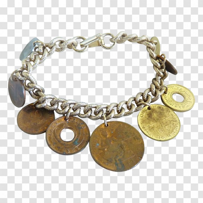 Charm Bracelet Earring Jewellery Silver - Gold Coin Transparent PNG