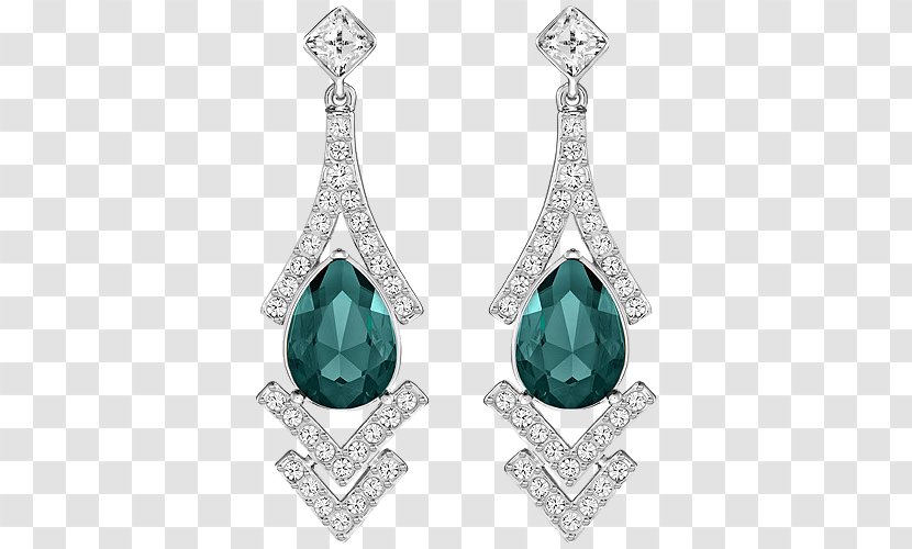 Earring Swarovski AG Jewellery Necklace - Clothing Accessories - Jewellery,Green Earrings Transparent PNG