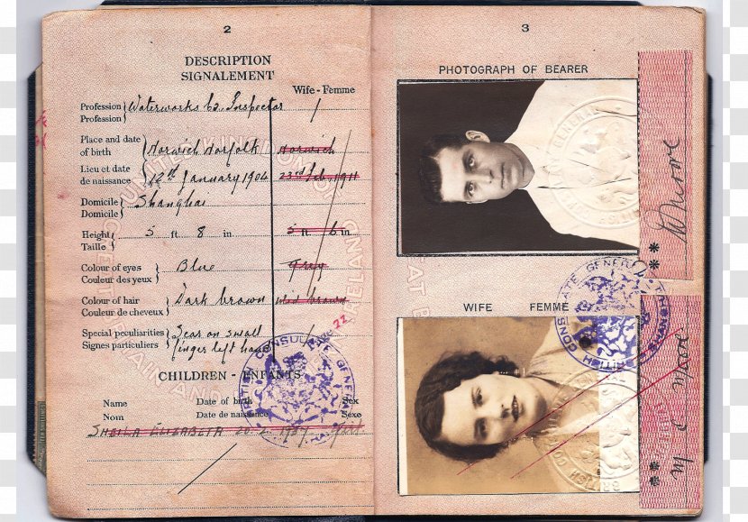 Identity Document British Passport German Stamp - Polish Transparent PNG