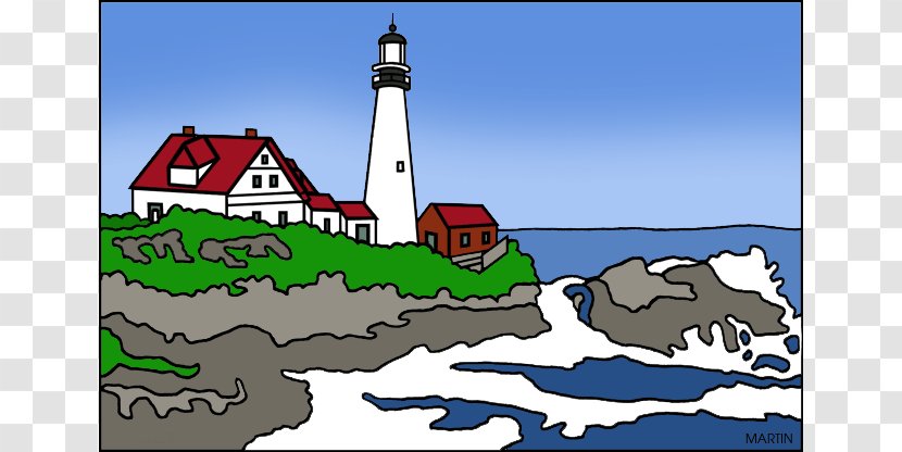 Portland Head Light Free Content Clip Art - Cartoon - Maine Cliparts Transparent PNG