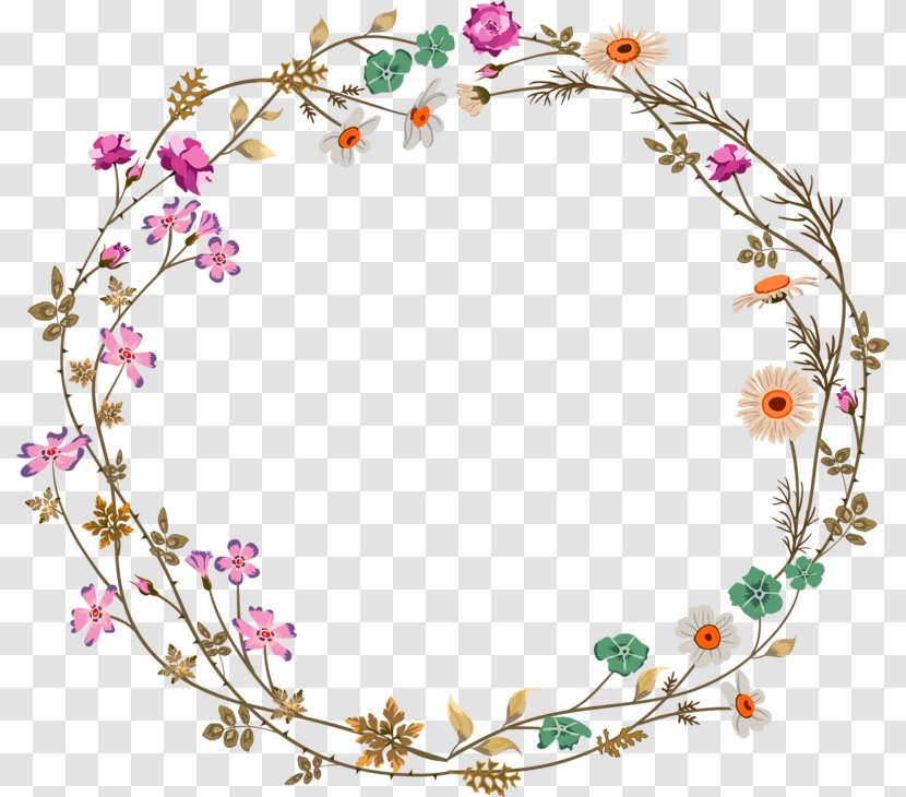 Colorful Simplicity Flower Vine Circle Border Texture - Brave Transparent PNG