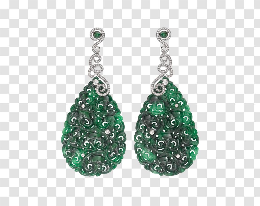 Earring Emerald Silver Jewellery Gold - Bracelet - Jade Carving Transparent PNG
