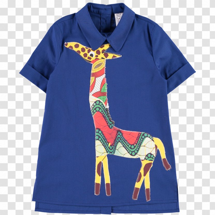 Shirtdress T-shirt Sleeve Collar Giraffe - Outerwear Transparent PNG