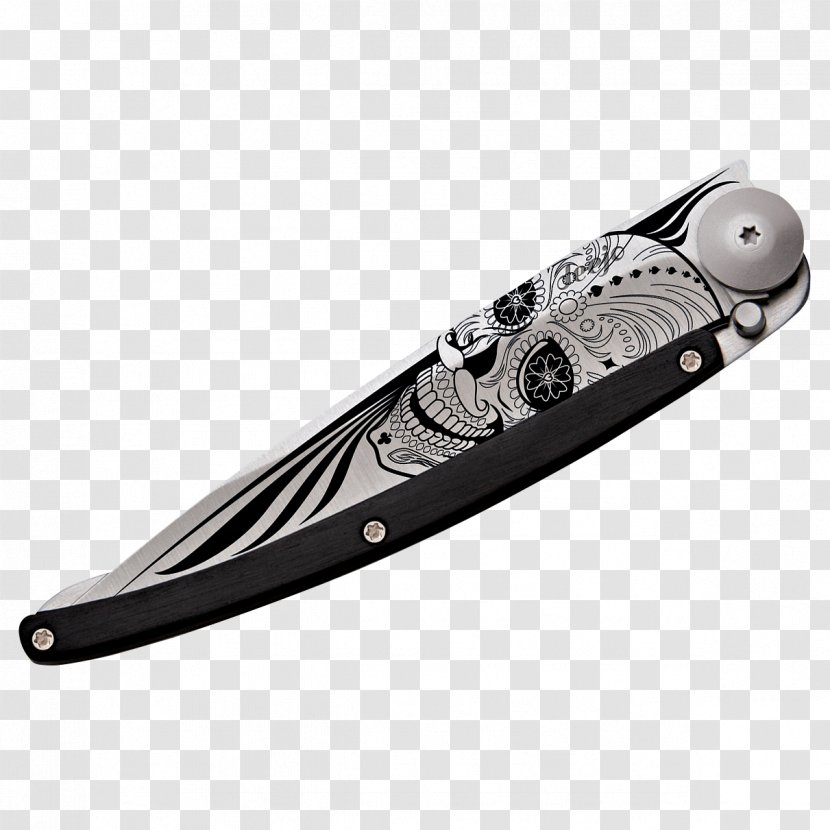 Pocketknife Blade Stainless Steel - Skull Knife Transparent PNG