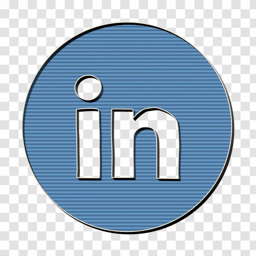 Circled Icon Linked In Linkedin - Material Property Electric Blue Transparent PNG