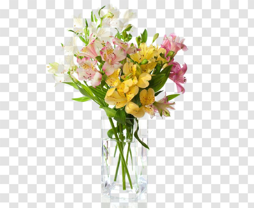 Floral Design Lily Of The Incas Flower Bouquet Cut Flowers Vase - Floristry Transparent PNG