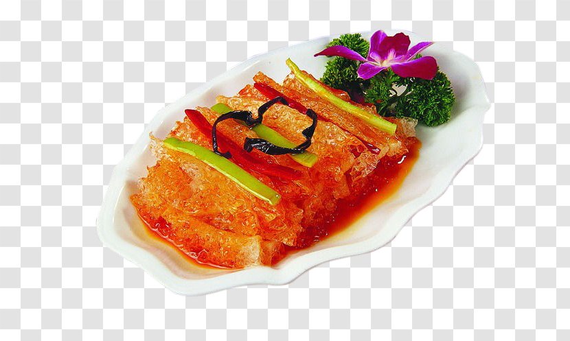 Asian Cuisine Smoked Salmon Recipe Side Dish Garnish - Spicy Bamboo Fungus Transparent PNG