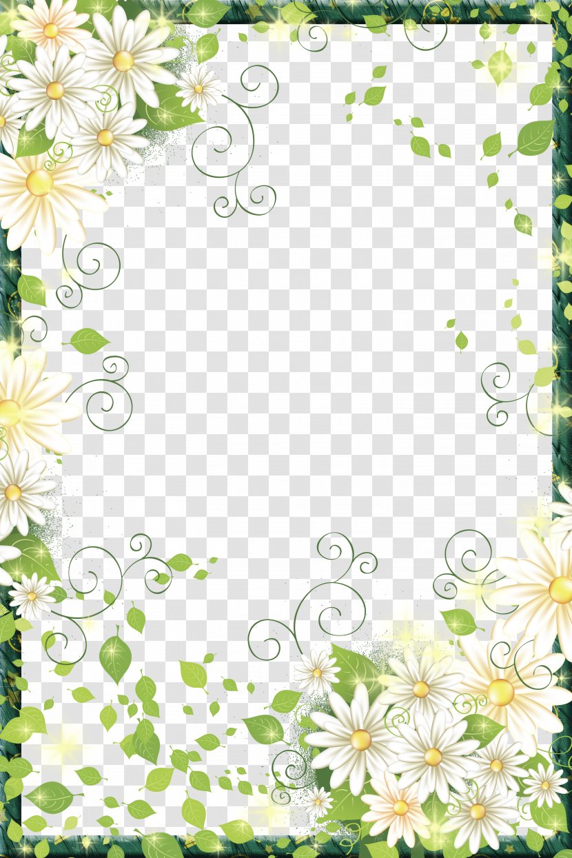 Flowers Picture Frame - Point - Beautiful Border Transparent PNG