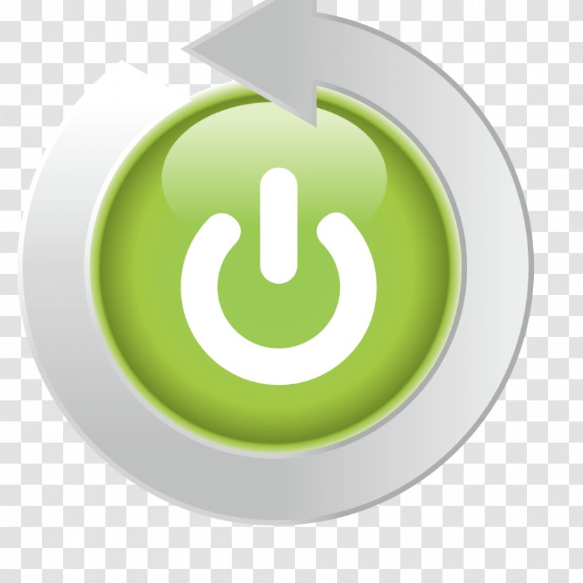 Switch Push-button Icon - Green - Vector Button Transparent PNG