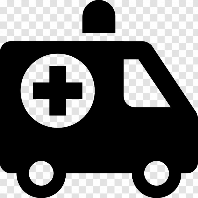 Ambulance - Emergency - Black And White Transparent PNG