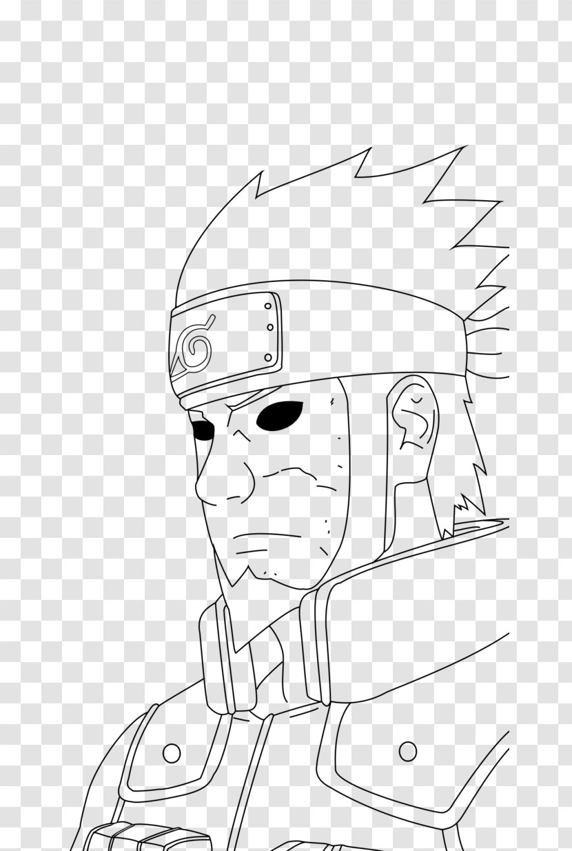 /m/02csf Line Art Drawing Nose - White - Hiruzen Sarutobi Transparent PNG