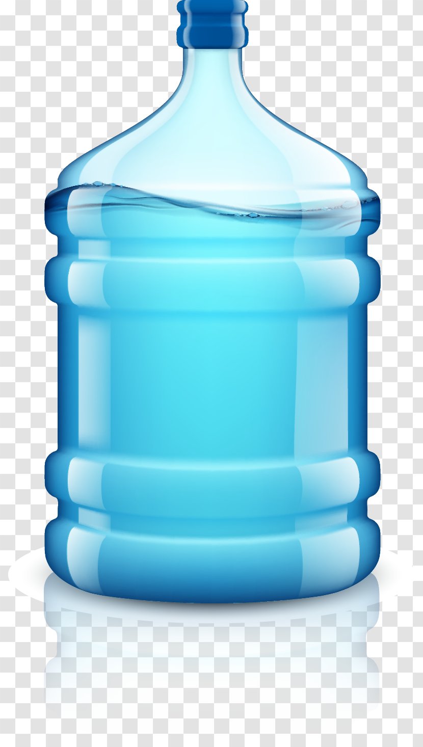 Drinking Water Bottle Euclidean Vector Plastic - A Bucket Of Transparent PNG