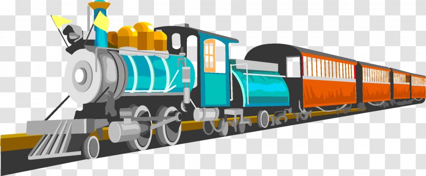 Train Comics Cartoon - Track - Steam Transparent PNG