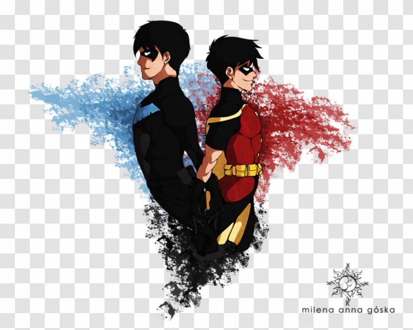 Dick Grayson Robin Damian Wayne Nightwing Batman - Happiness Transparent PNG