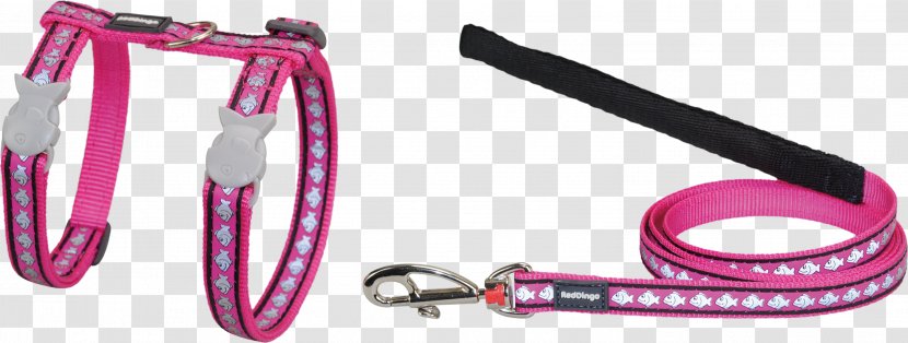 Leash Cat Dog Collar Harness - Fashion Accessory - Pink Glare Transparent PNG