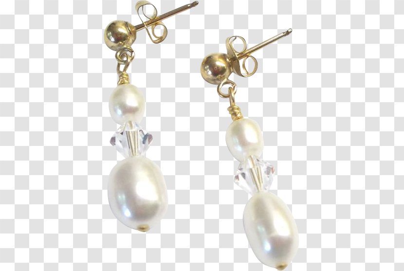 Cultured Freshwater Pearls Earring Body Jewellery - Crystal Earrings Transparent PNG