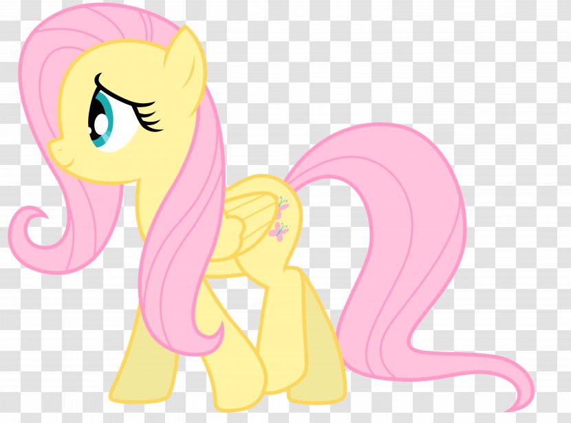 Clip Art Illustration Line Animal Legendary Creature - Cartoon - Fluttershy Transparent PNG