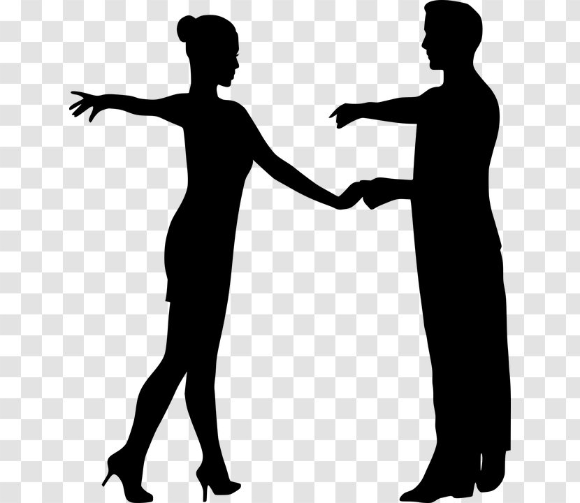 Partner Dance Clip Art - Black And White - Tanzen Transparent PNG