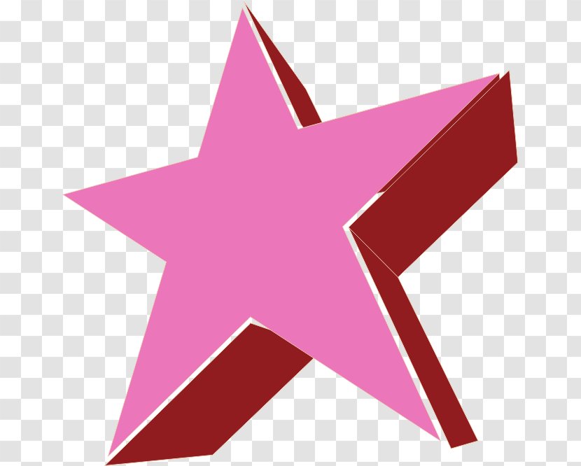 Pink Star - Triangle - Symmetry Transparent PNG
