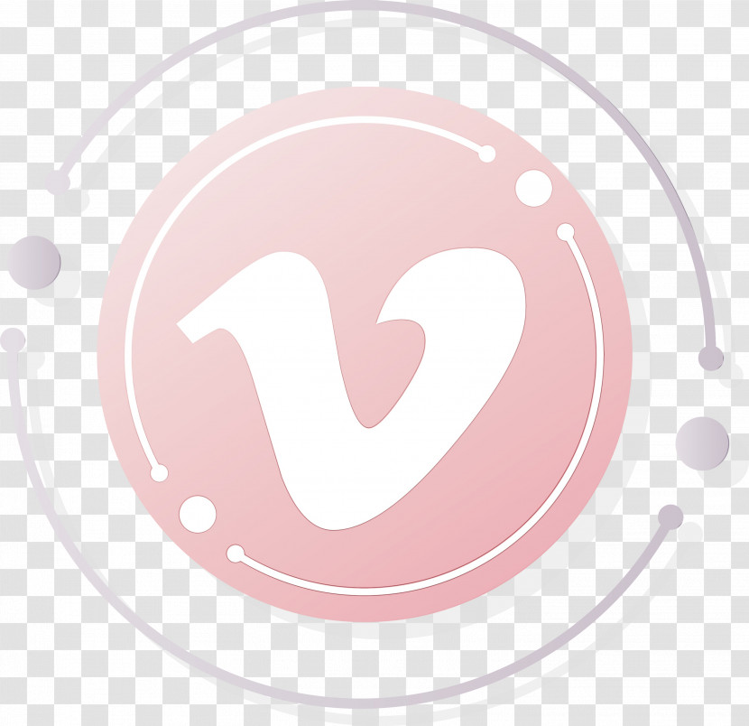 Vimeo Icon V Letter V Logo V Icon Watercolor Transparent PNG
