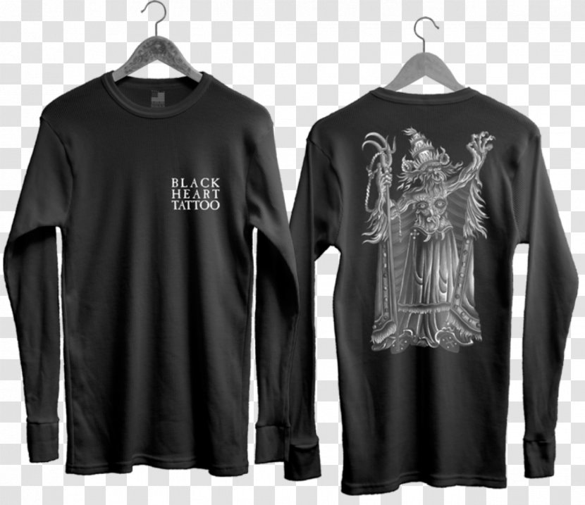 Long-sleeved T-shirt Hoodie - Top - Tombstone Heart Transparent PNG