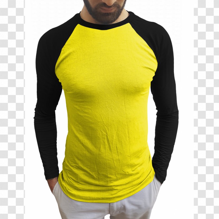 T-shirt Raglan Sleeve Yellow - Shirt Transparent PNG