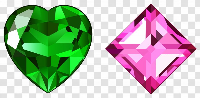 Diamond Stock Photography Clip Art - Transparent Green And Pink Diamonds Clipart Transparent PNG