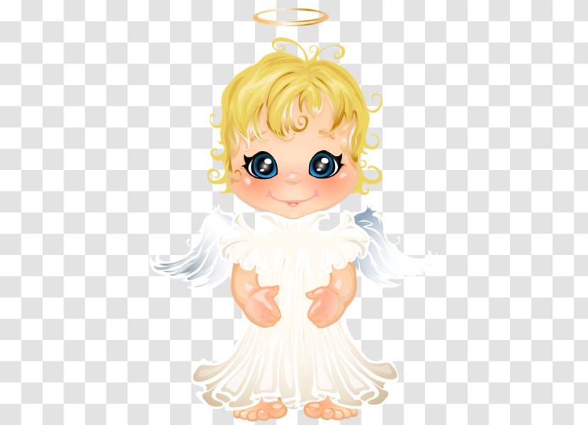 Angel Cartoon Illustration - Watercolor - Lovely Hand-painted Sticker Transparent PNG
