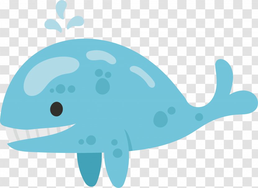 Sky Blue Whale - Dolphin - Marine Mammal Transparent PNG