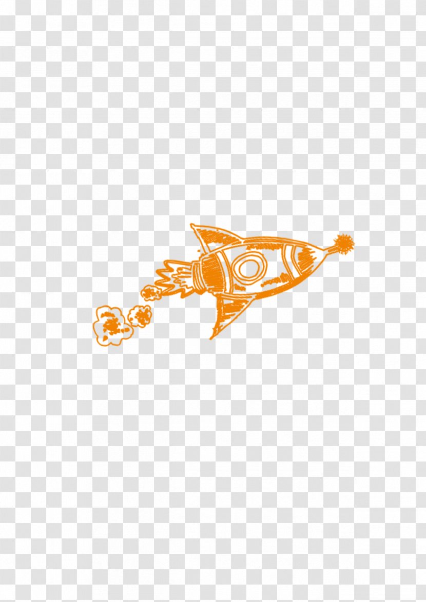 Drawing Rocket - Yellow - Sketch Launch Transparent PNG