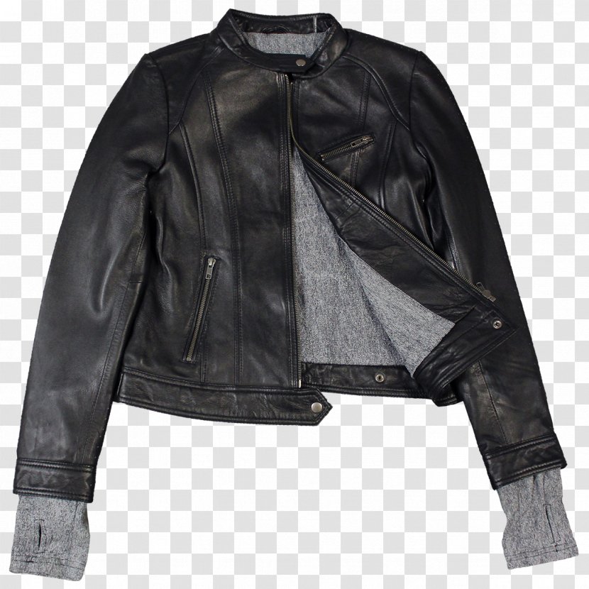 Leather Jacket Coat Schott NYC - Flight Transparent PNG