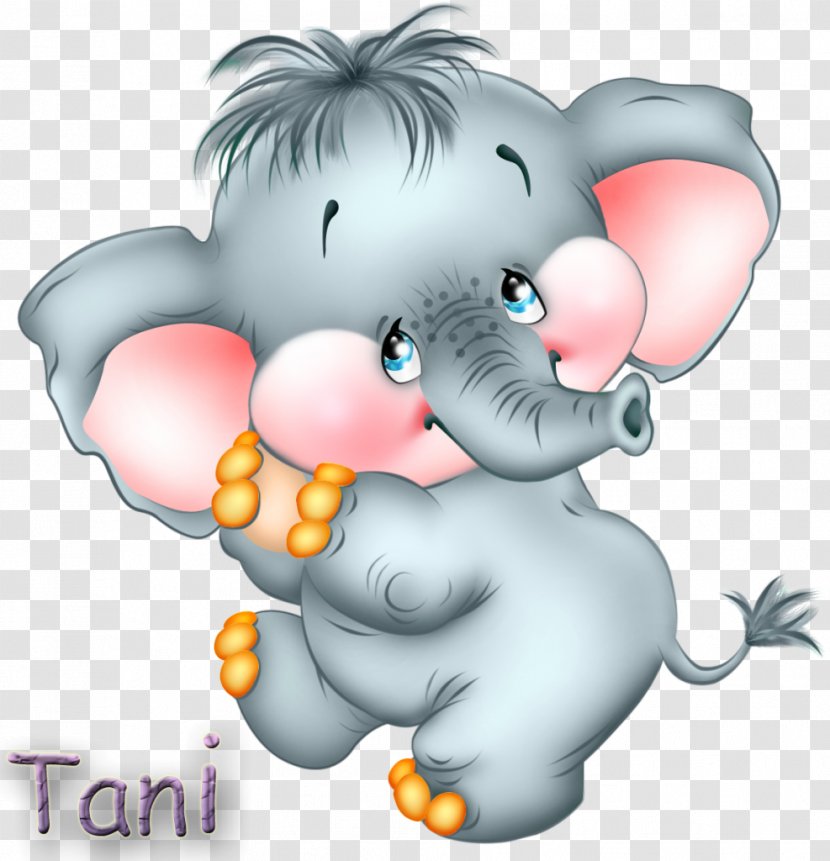 Elephantidae Cartoon Clip Art - Heart - Watercolor Transparent PNG