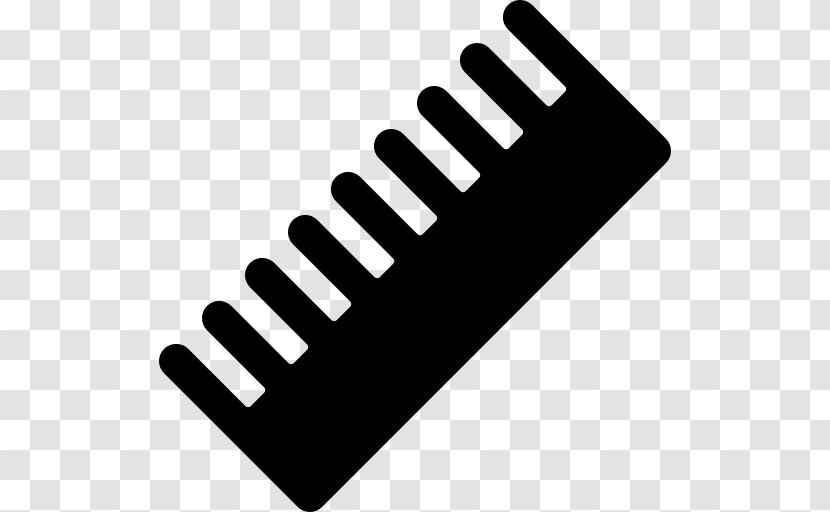 Comb - Hand - Black And White Transparent PNG