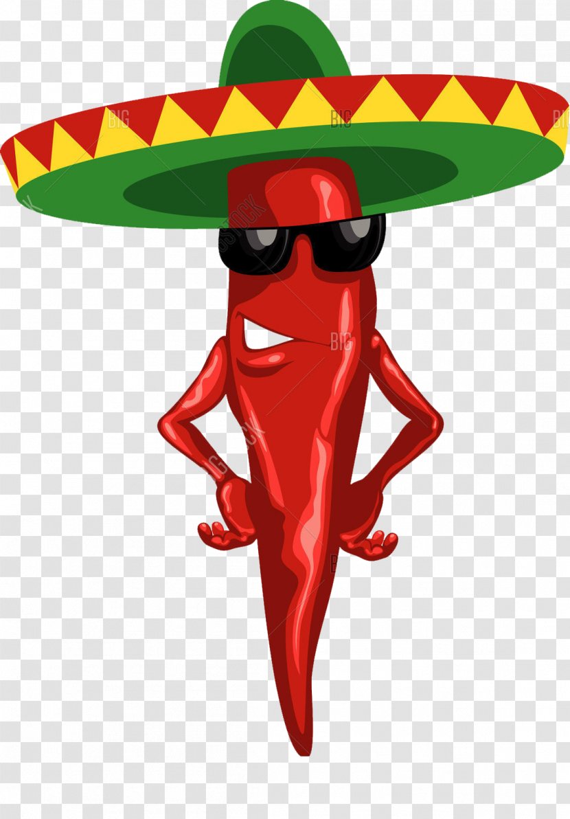 Chili Con Carne Mexican Cuisine Pepper Chile Relleno - Headgear - Cartoon Transparent PNG