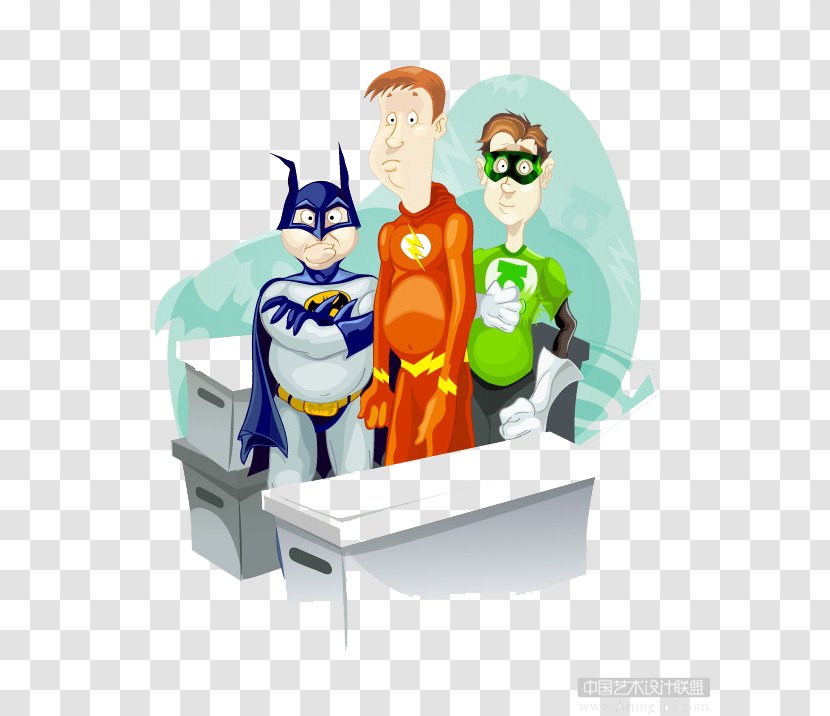 Superman Cartoon Illustration - Simple Work Illustrations Transparent PNG