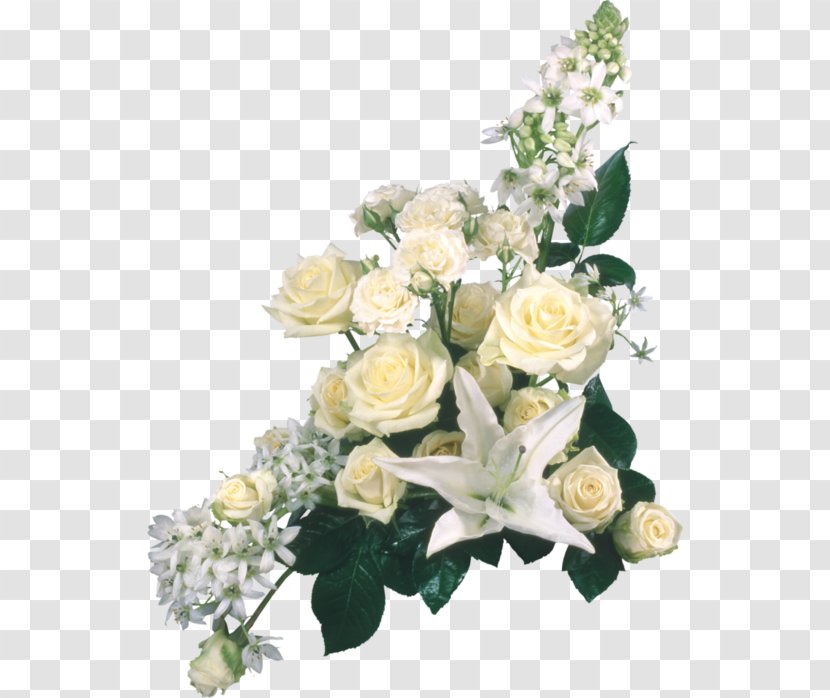 Garden Roses Clip Art - White - Belye Rozy Transparent PNG